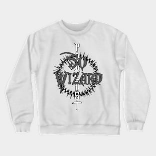 So Wizard Metal  - Hard Metal Style Soundwaves in Black Crewneck Sweatshirt
